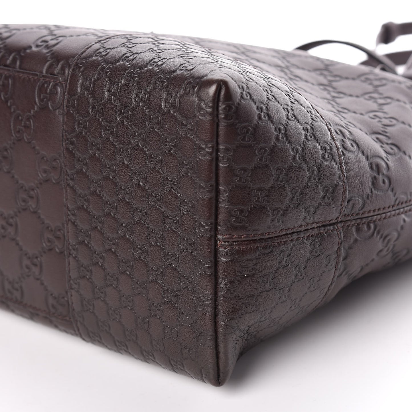 Guccissima Medium Bree Foldover Tote Chocolate