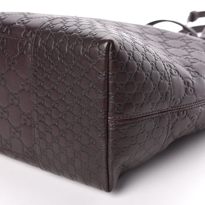 Gucci Guccissima Medium Bree Foldover Tote Chocolate 6 of 12