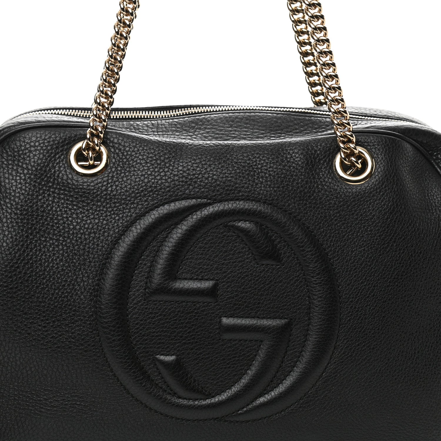 Gucci Pebbled Calfskin Medium Soho Bowler Black 8 of 12