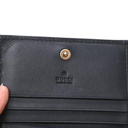 Gucci Calfskin Queen Margaret Card Case Wallet Black Mystic White 6 of 9