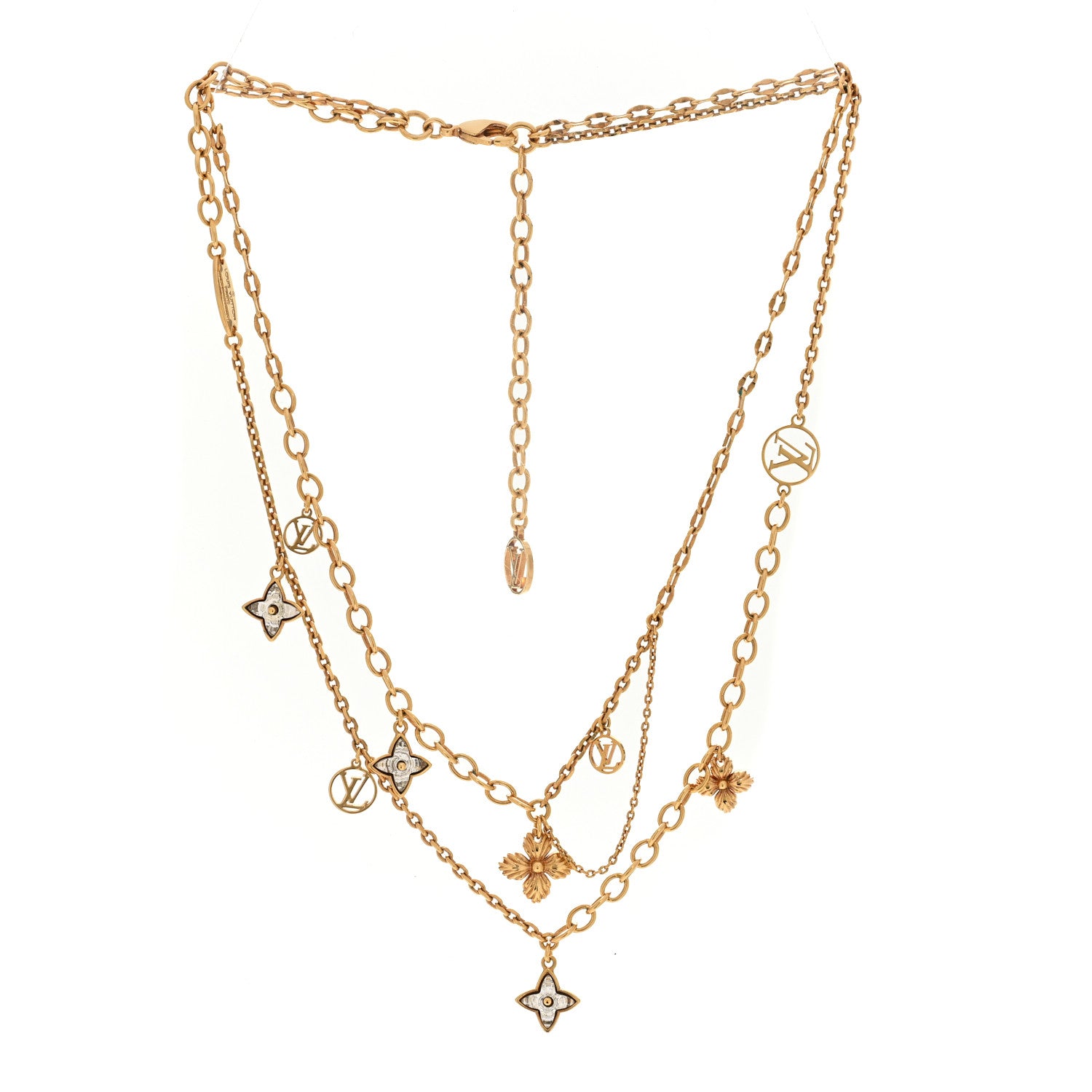 Louis Vuitton Metal Crystal Blooming Supple Necklace 3 of 8
