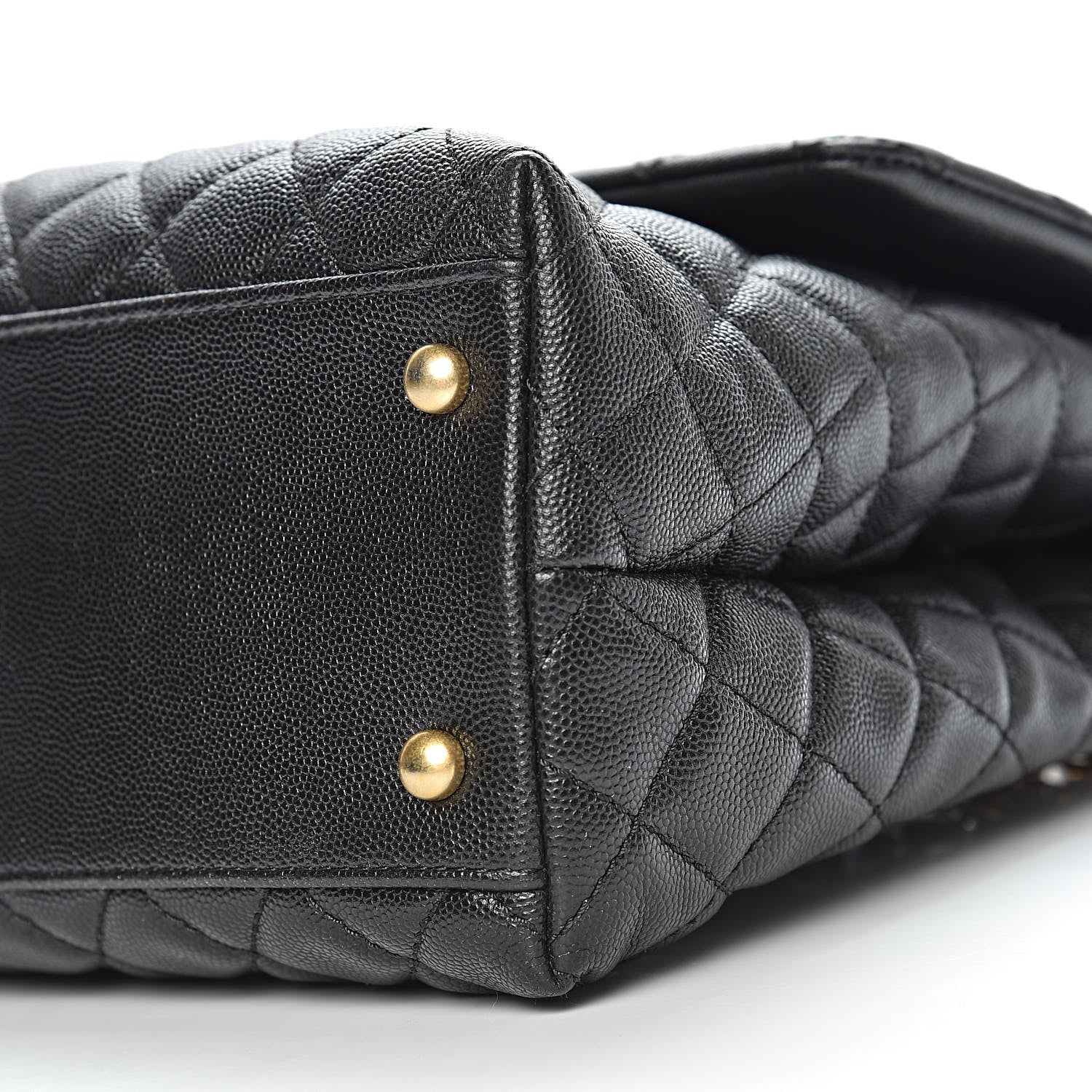 Chanel Caviar Lizard Quilted Medium Coco Handle Flap Black 9 of 10