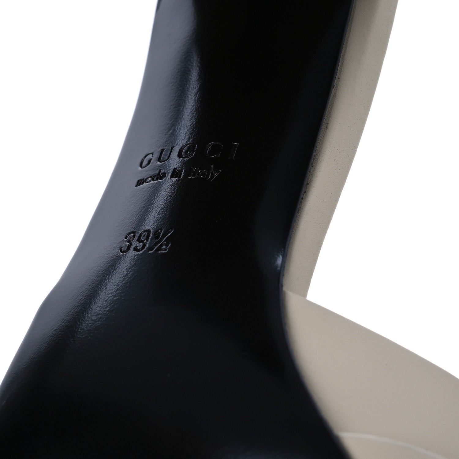Gucci Calfskin Signoria 75mm Slide Sandals 39.5 New Ivoire 8 of 12