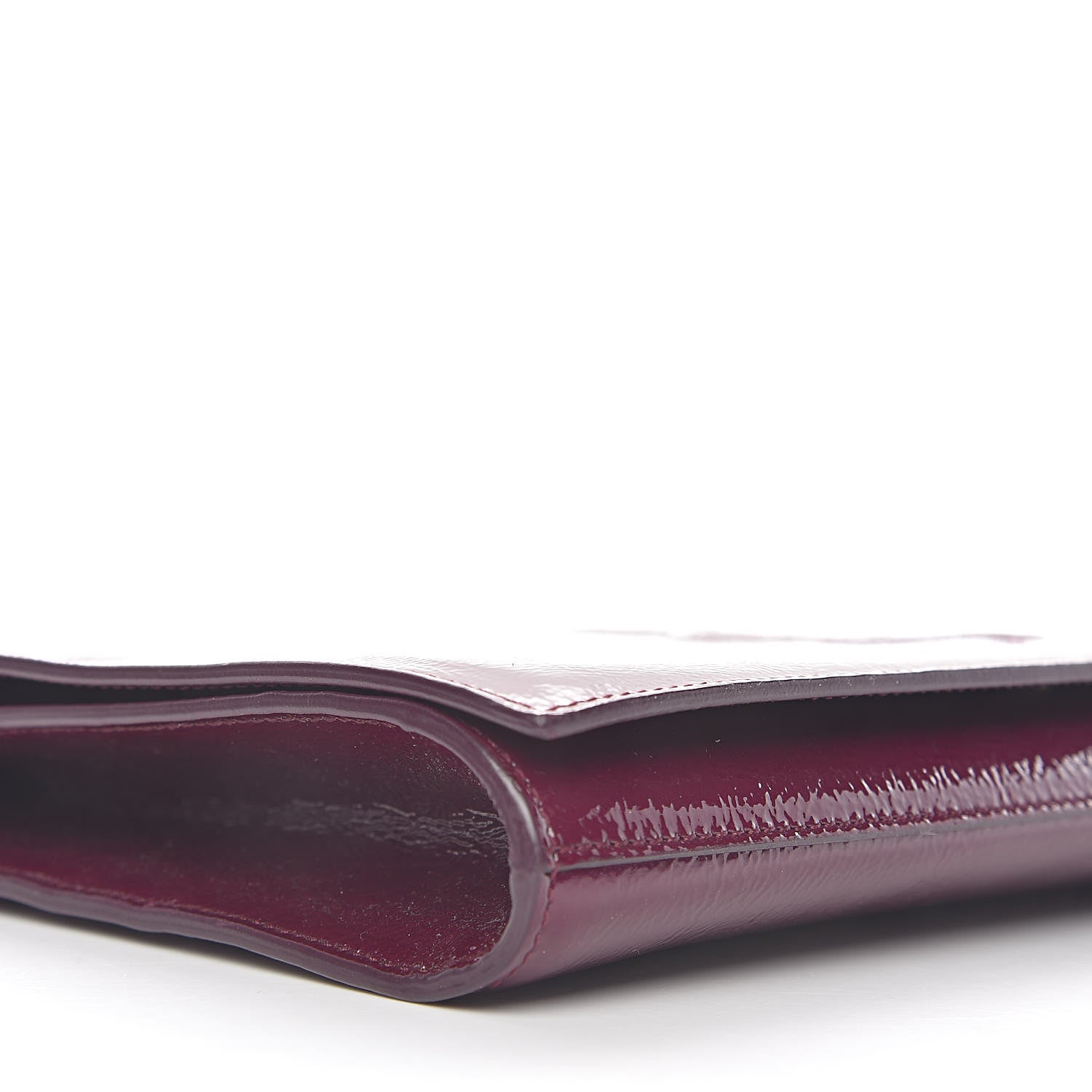 Saint Laurent Textured Patent Monogram Large Belle De Jour Clutch Purple 12 of 14
