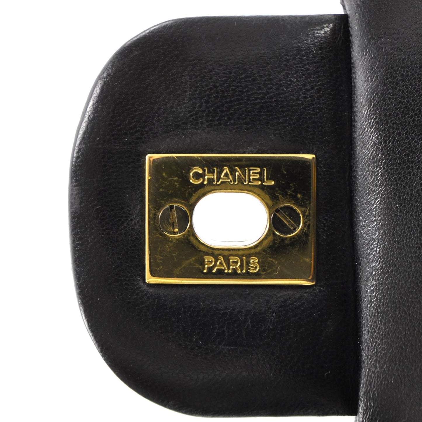 Lambskin Medium Double Flap Black