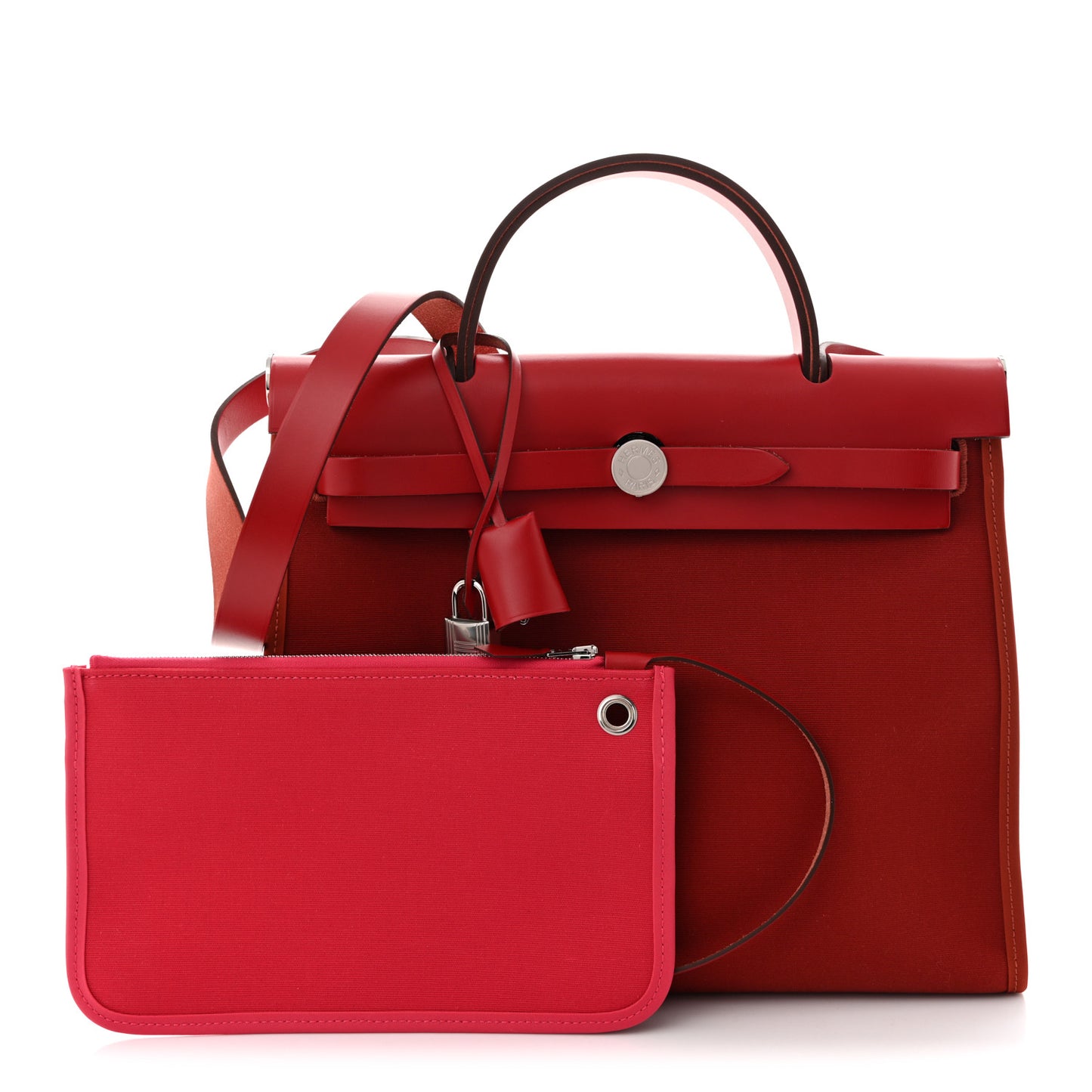 Toile Officier Vache Hunter Verso Herbag Zip 31 PM Rouge Venetian Rouge Piment Rose Extreme