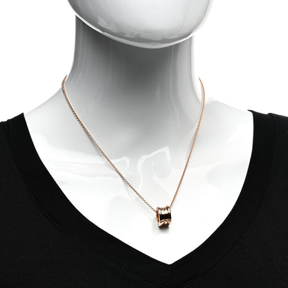 Bulgari 18K Rose Gold B.Zero1 Pendant Necklace 2 of 4