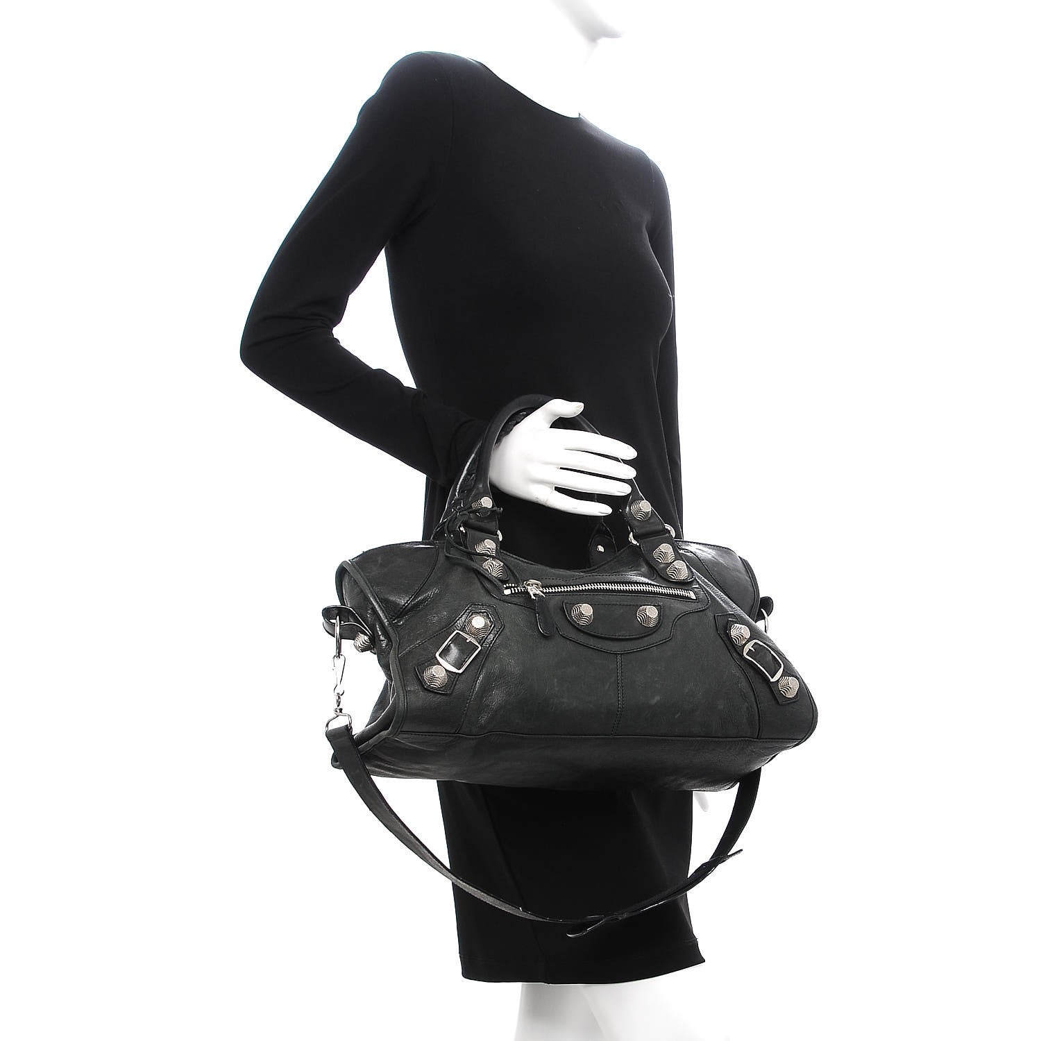 Balenciaga Agneau Giant 21 Silver Hardware Part Time Black 2 of 12