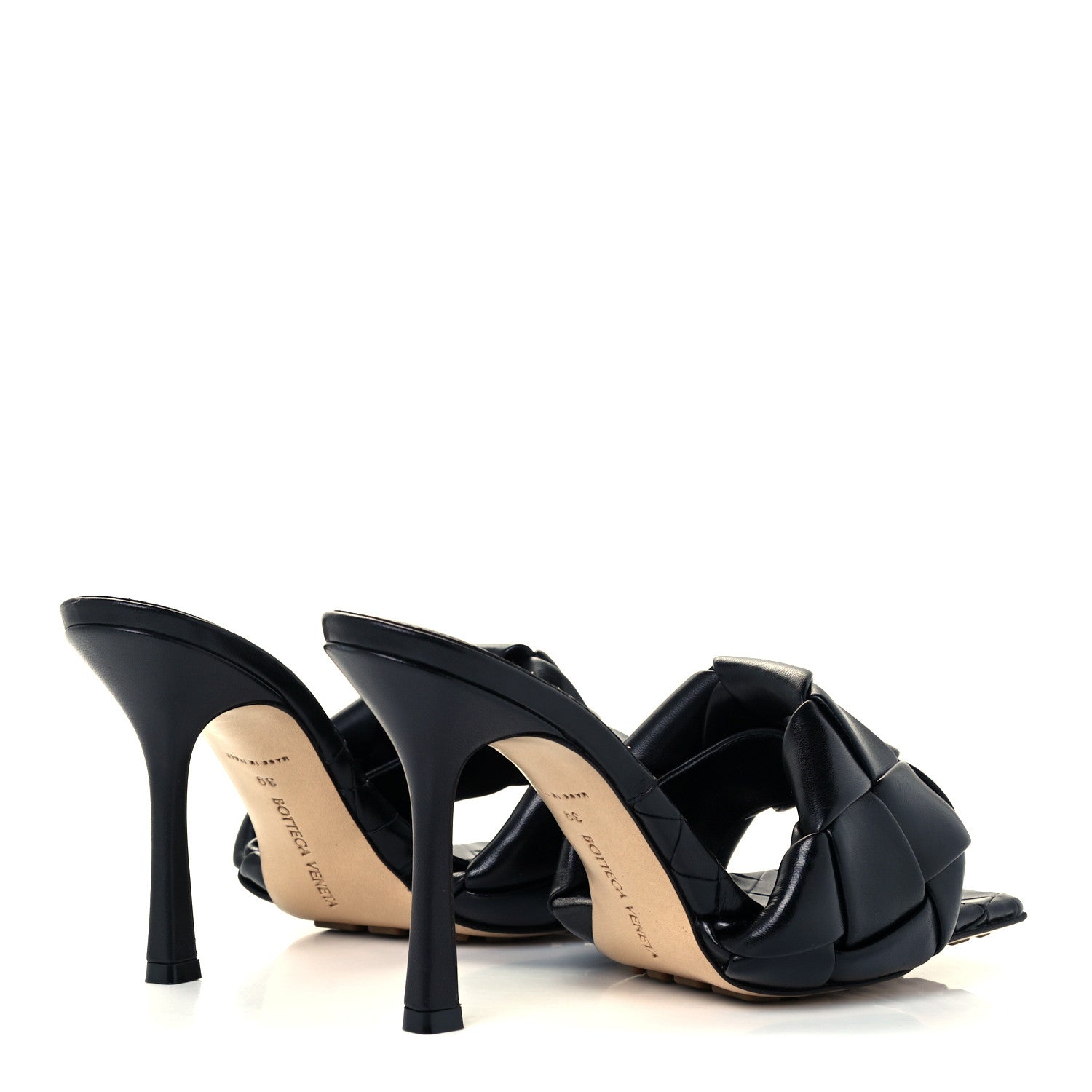 Bottega Veneta Nappa Maxi Intrecciato Lido Mule Sandals 39 Black 4 of 10