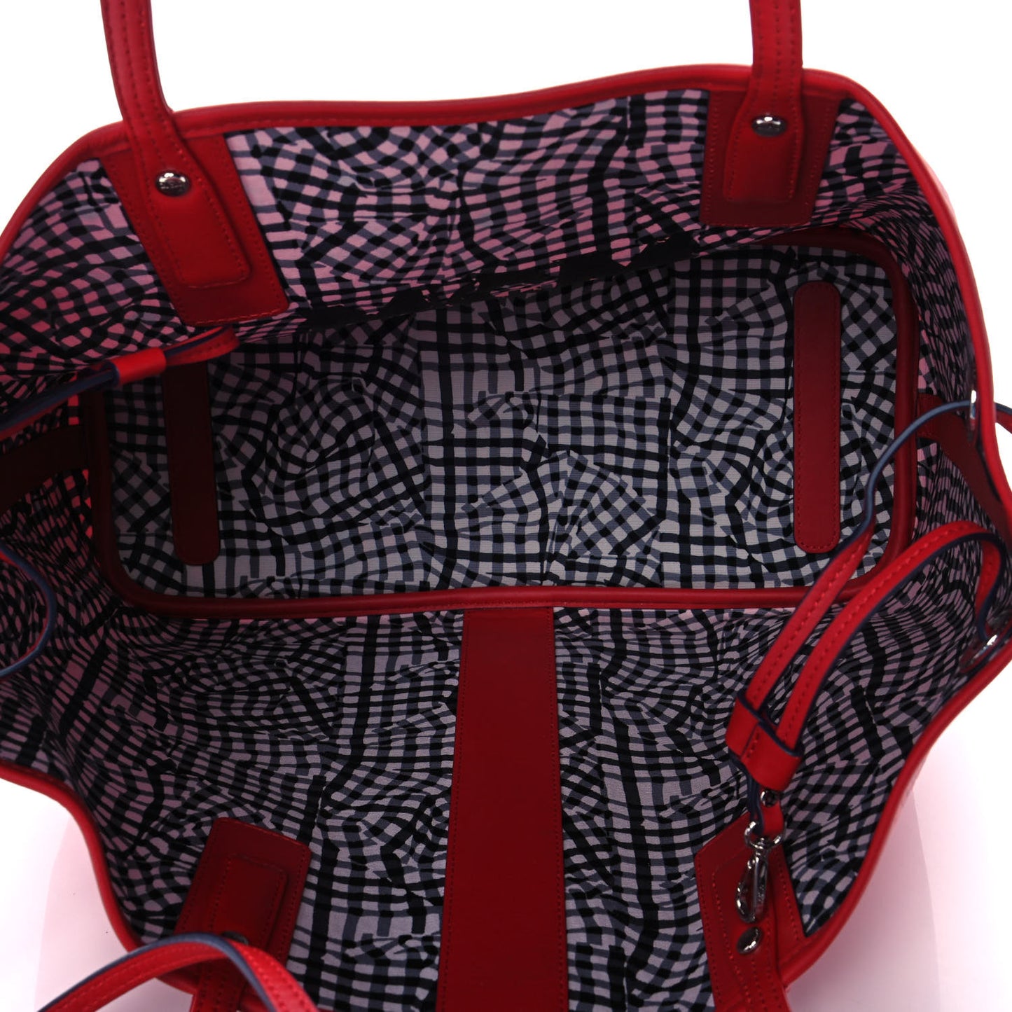 Visetos Medium Liz Reversible Shopper Tote Ruby Red
