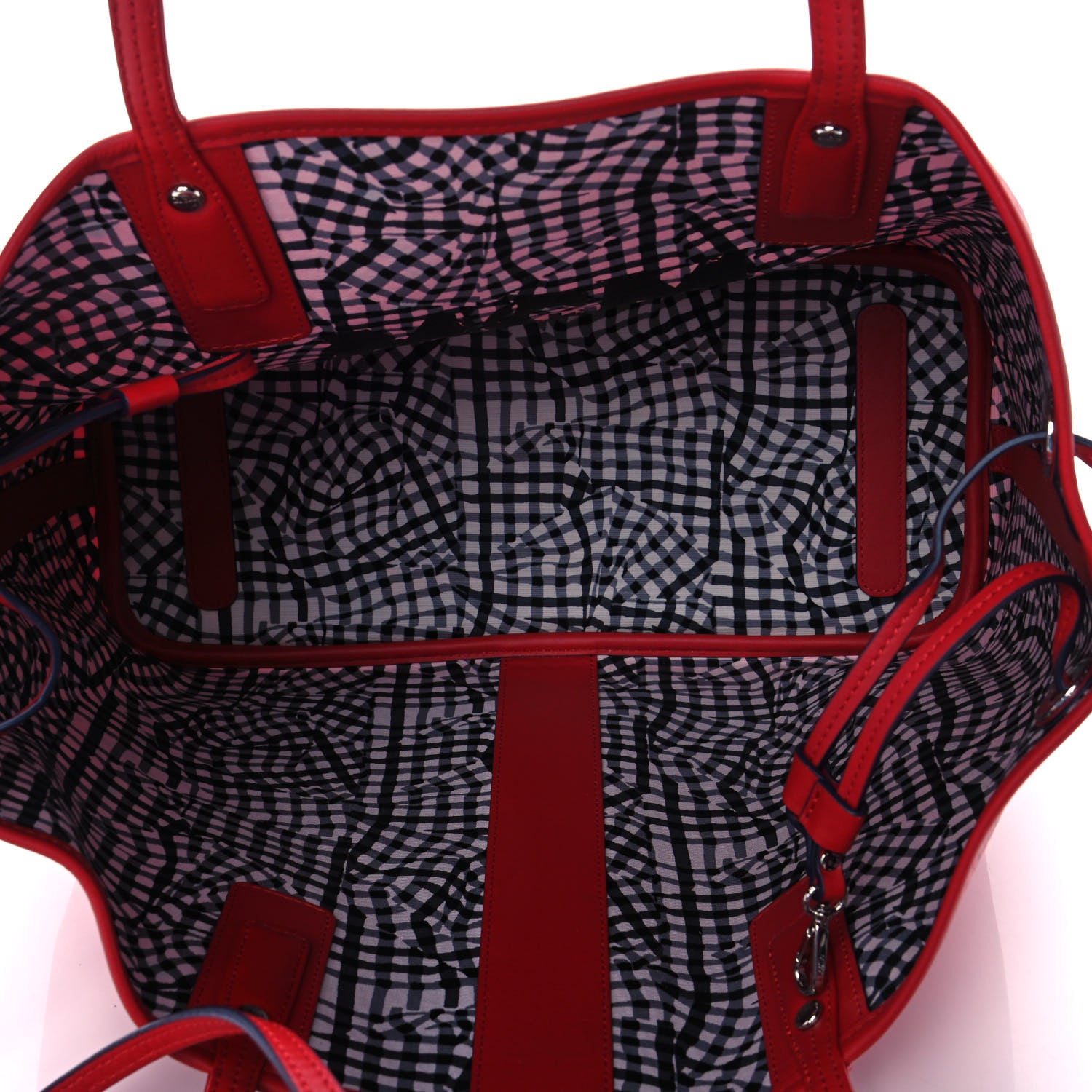 MCM Visetos Medium Liz Reversible Shopper Tote Ruby Red 5 of 9