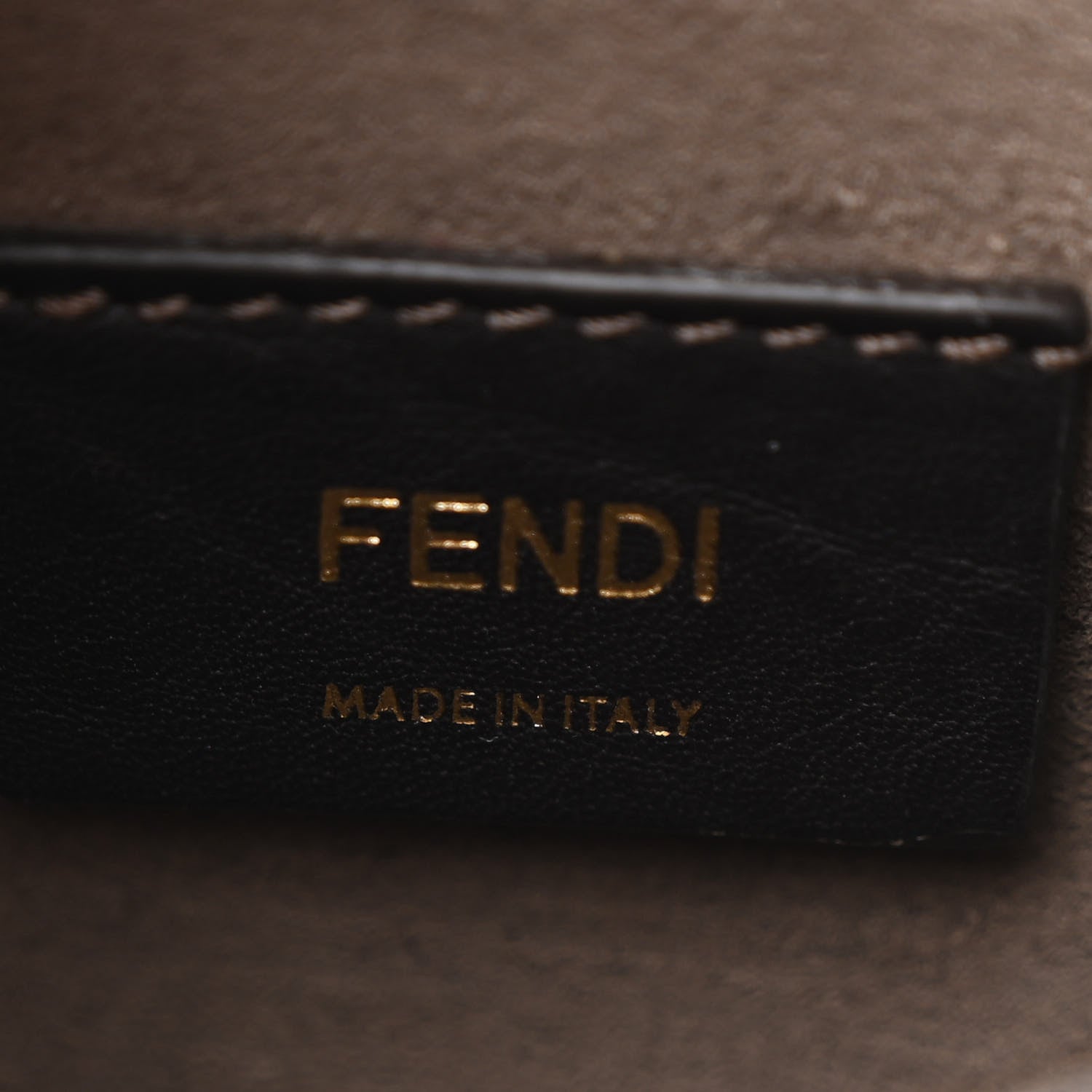 Fendi Vitello Liberty F is Fendi Bi-Color FF 1974 Embossed Mini Mon Tresor Bucket Bag Savana Tomatillo 6 of 11