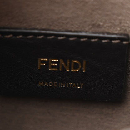 Fendi Vitello Liberty F is Fendi Bi-Color FF 1974 Embossed Mini Mon Tresor Bucket Bag Savana Tomatillo 6 of 11