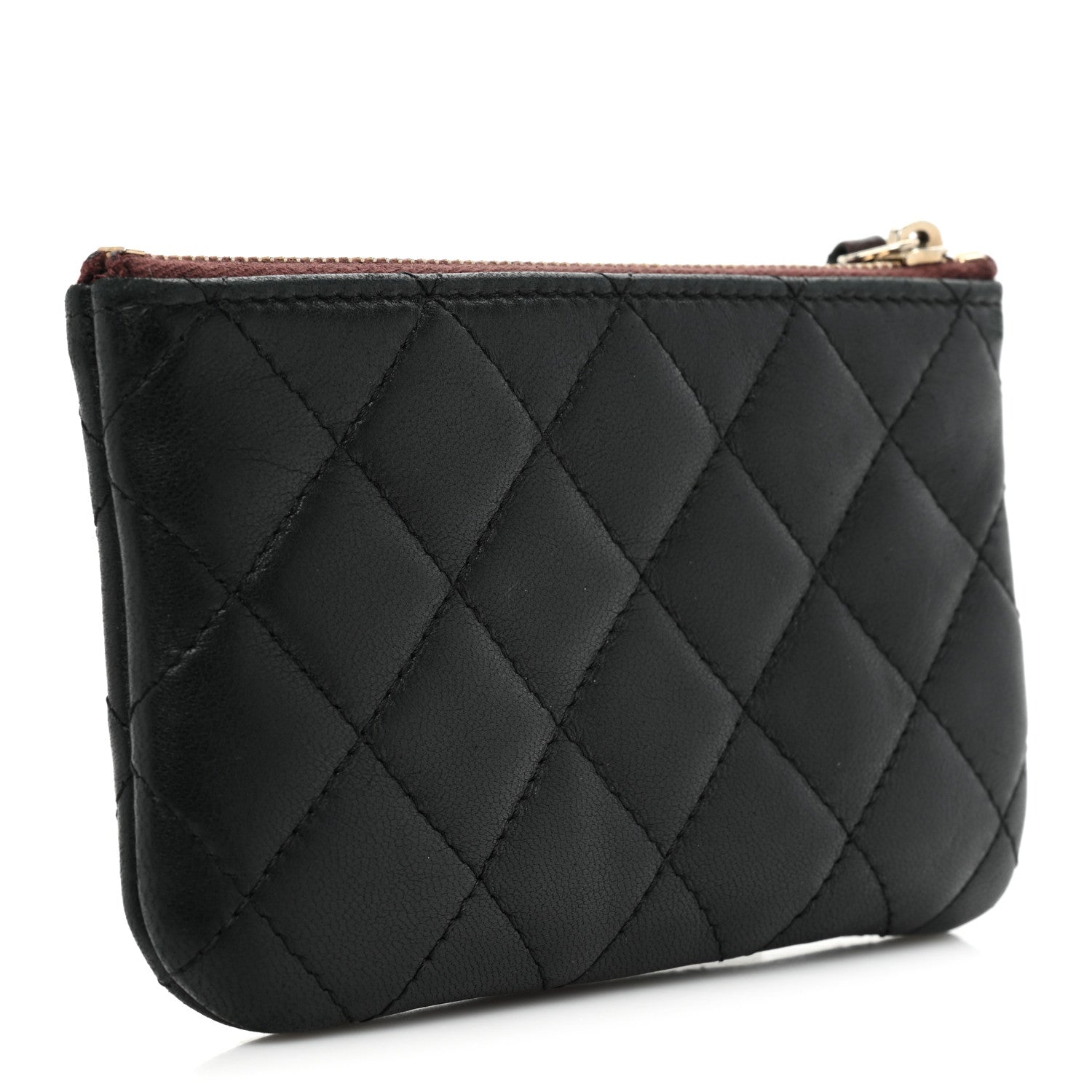 Chanel Lambskin Quilted Small Cosmetic Case Black 3 of 14