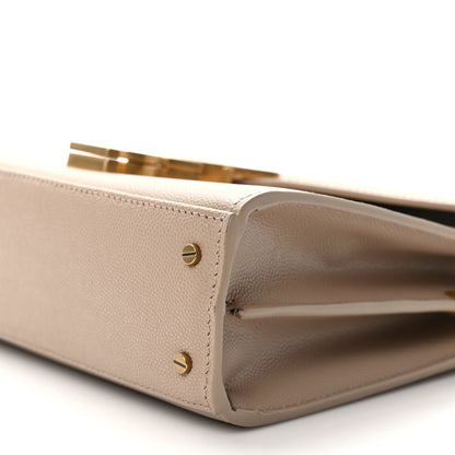 Saint Laurent Grain de Poudre Mini Classic Monogram Cassandra Top Handle Beige 8 of 8