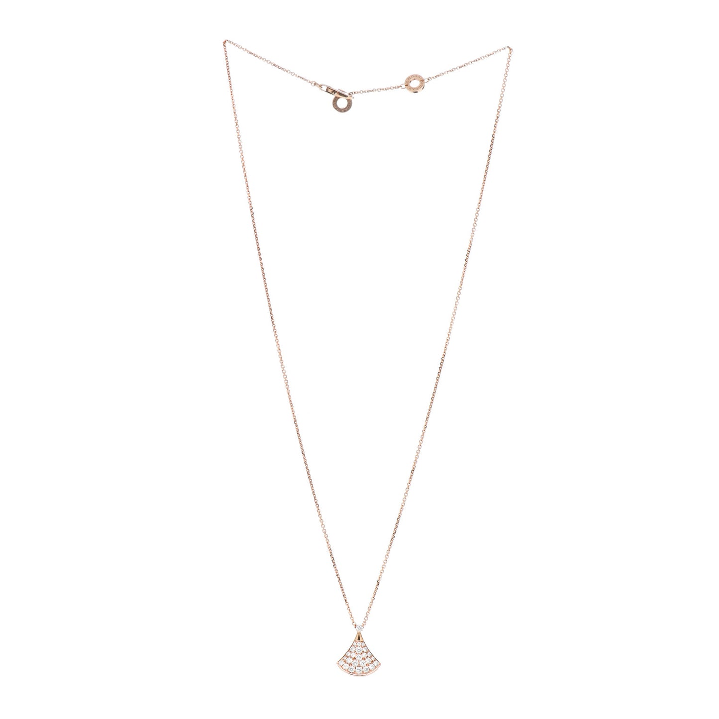 18K Rose Gold Diamond Divas' Dream Pave Pendant Necklace