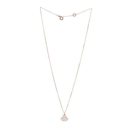 Bulgari 18K Rose Gold Diamond Divas' Dream Pave Pendant Necklace 3 of 5