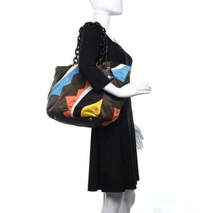 Prada Tessuto Nylon Chain Tote Multicolor 2 of 13