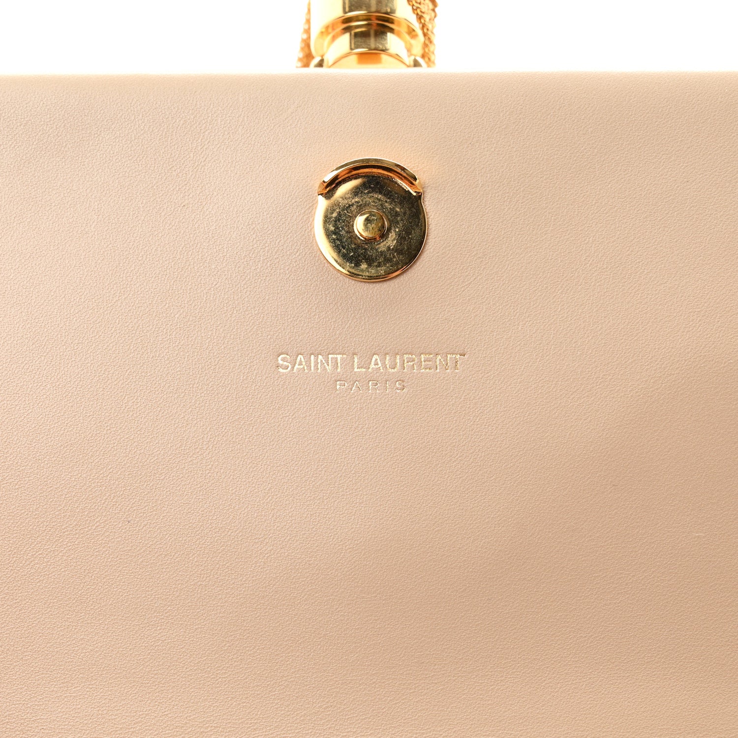 Saint Laurent Smooth Calfskin Classic Monogram Kate Tassel Chain Wallet Nude Powder 6 of 12