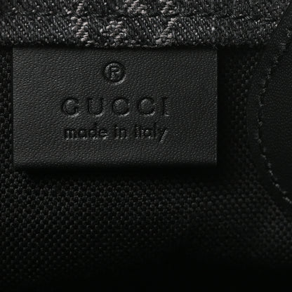 Gucci Denim Cuoio Harness GG Monogram Mini Ophidia Tote Bag  Black Medium Grey 5 of 9