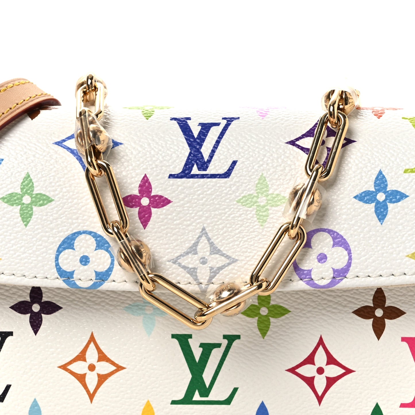 LV X TM Monogram Multicolor Ivy Wallet On Chain White