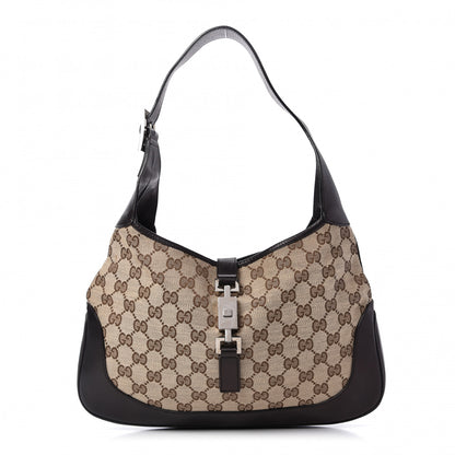 Gucci Monogram Small Jackie O Hobo Brown 1 of 9