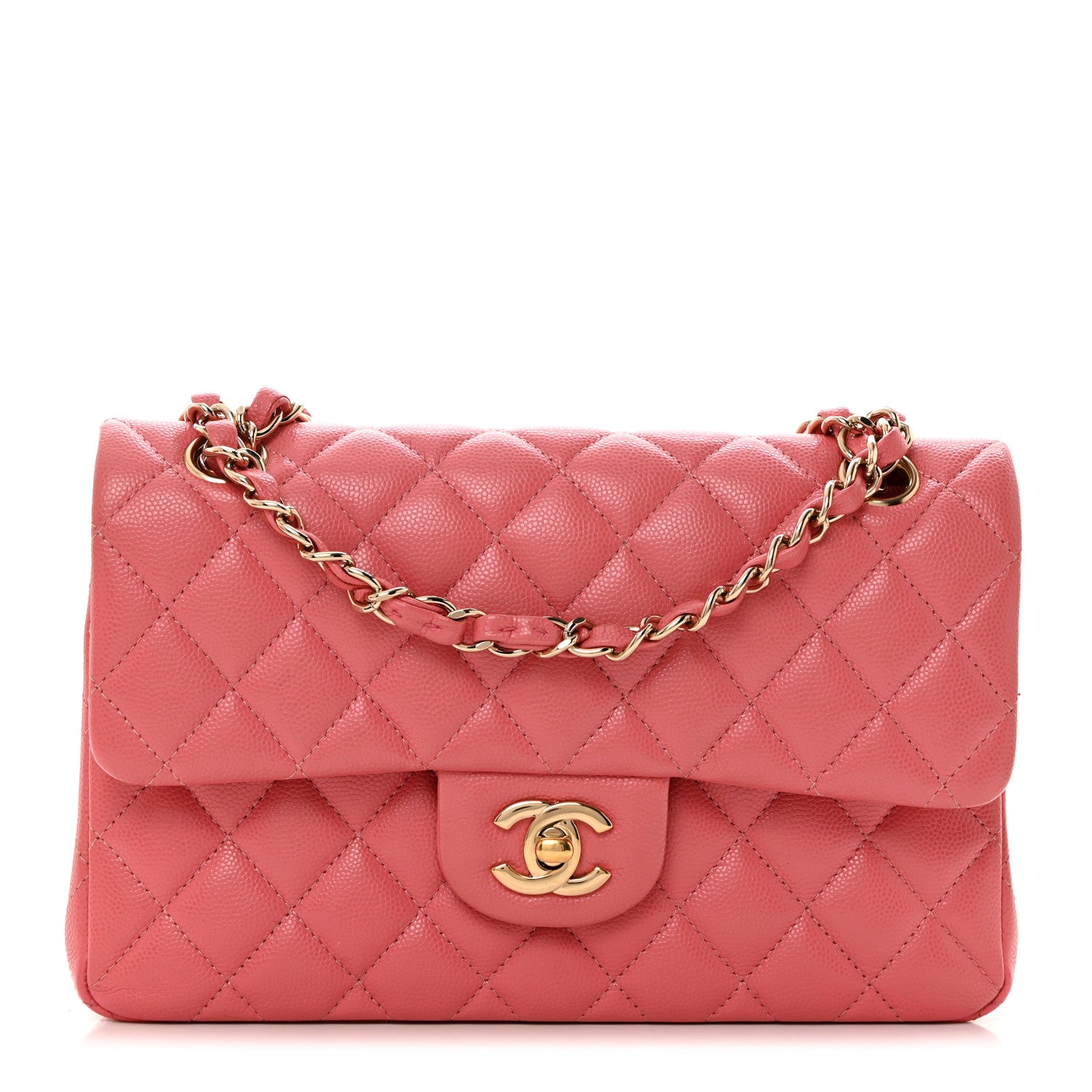 Chanel Caviar Quilted Small Double Flap Pink 1 of 10