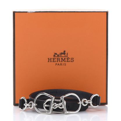Hermes Swift Etrier Double Tour Bracelet T2 Black 6 of 6