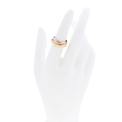 Cartier 18K Pink Yellow White Gold Classic Les Must De Cartier Trinity Ring 52 6 2 of 5
