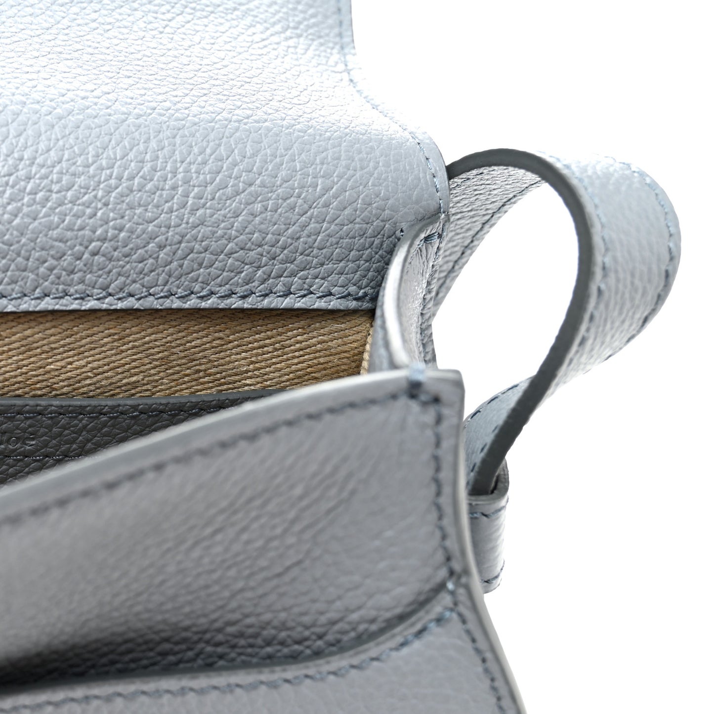 Calfskin Mini Marcie Round Crossbody Bag Storm Blue