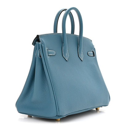 Hermes Togo Birkin 25 New Blue Jean 3 of 11