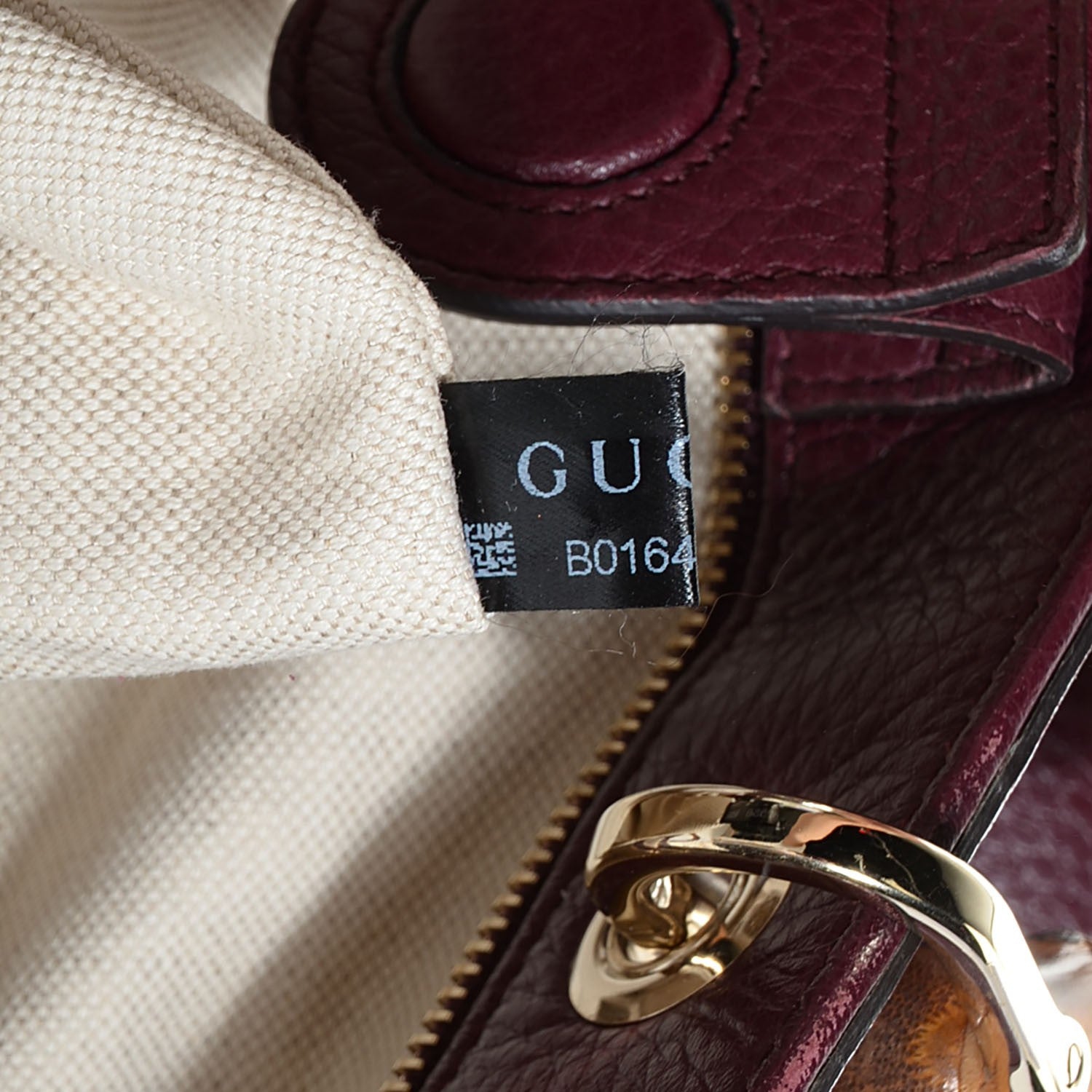 Gucci Leather Large Bamboo Shopper Tote Burgundy 8 of 9