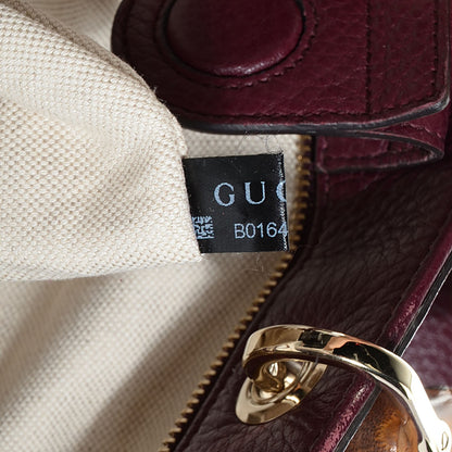 Gucci Leather Large Bamboo Shopper Tote Burgundy 8 of 9