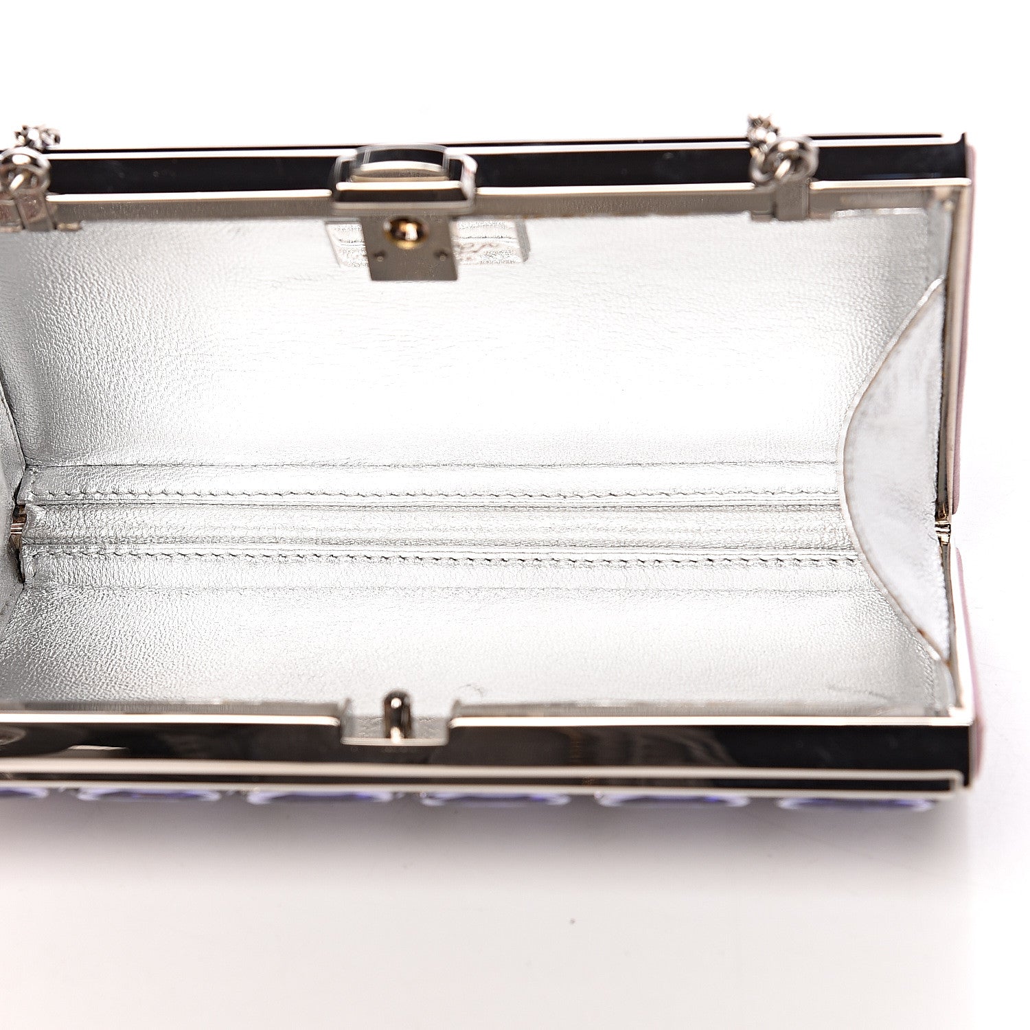 Judith Leiber Swarovski Crystal Minaudiere Clutch Purple 5 of 13