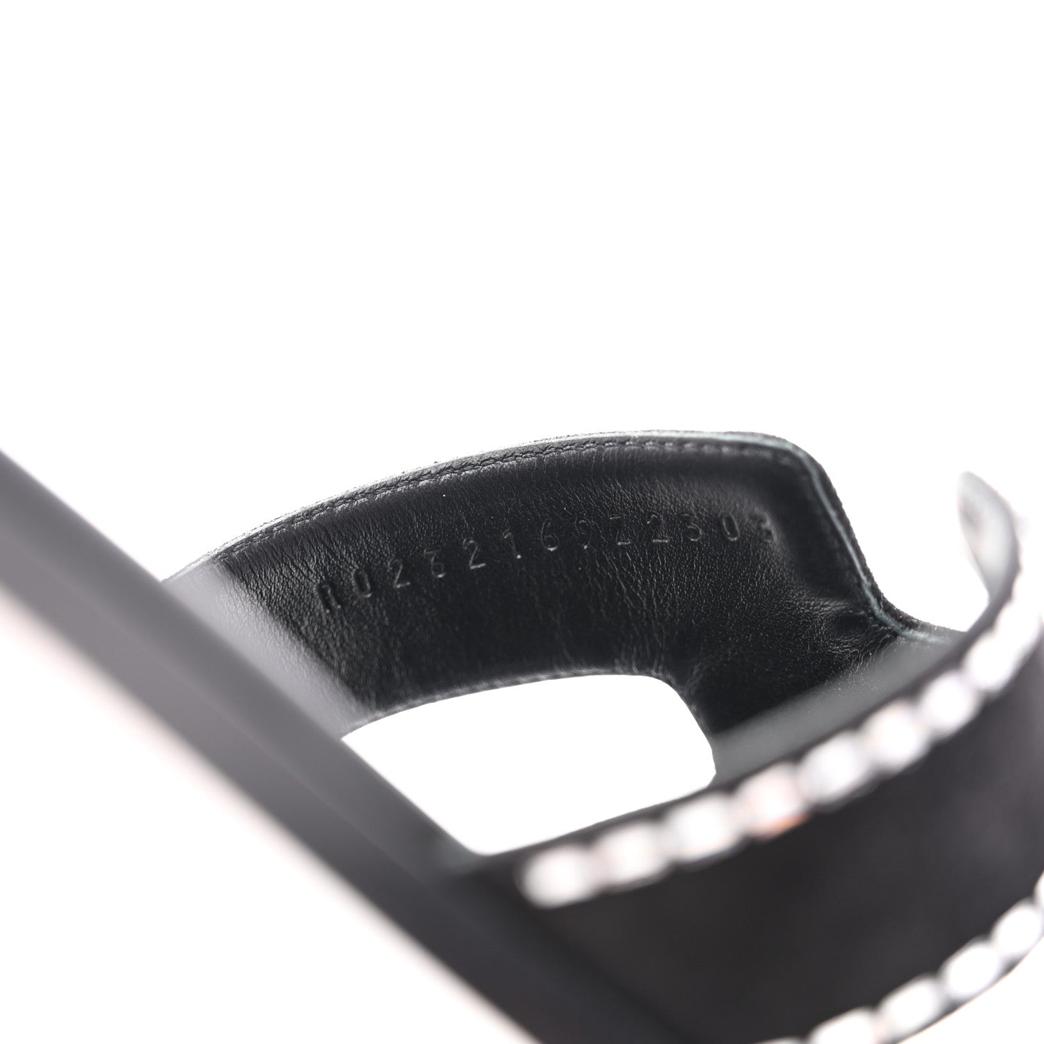 Hermes Suede Goatskin Crystal Embellished Oran Sandals 39 Black 8 of 9