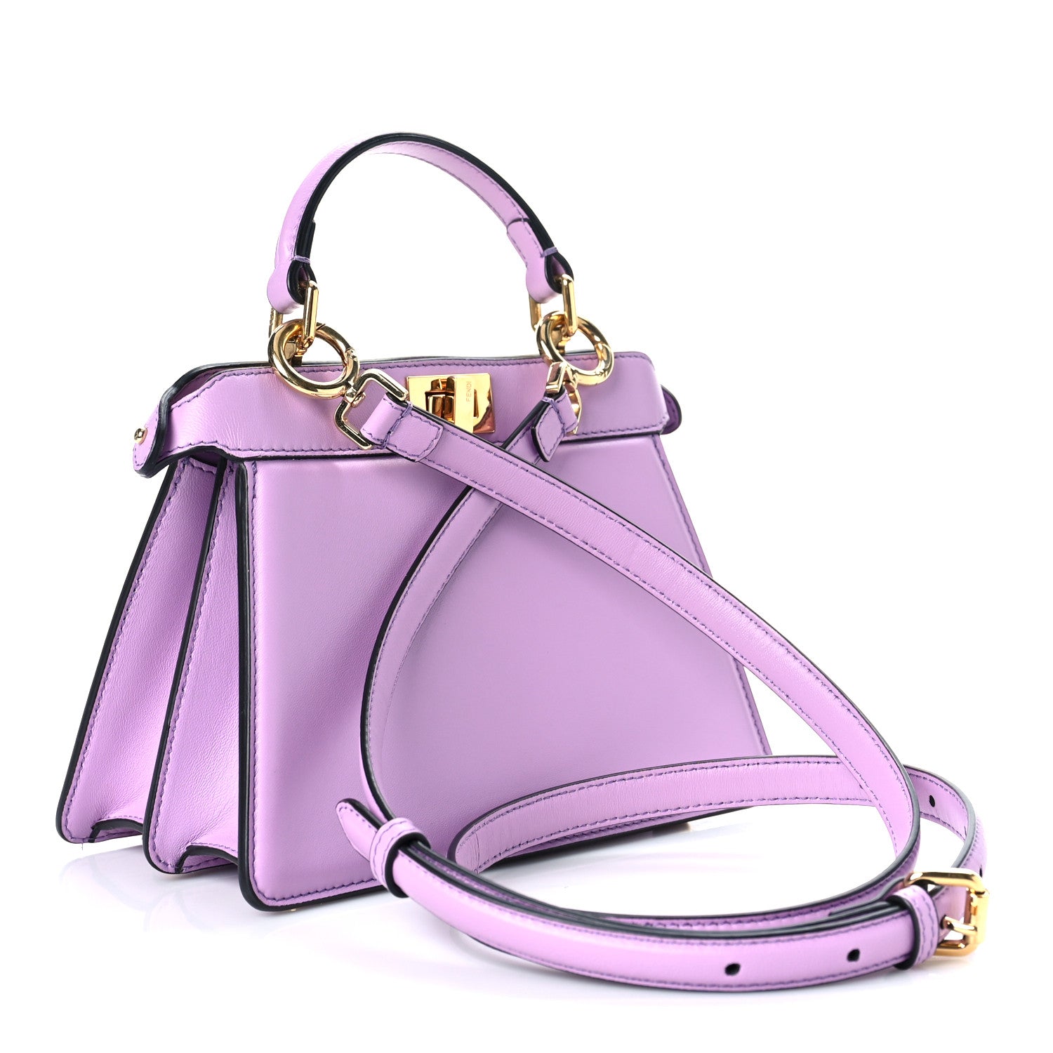Fendi Shiny Nappa Petite Peekaboo I SEE U Satchel Violetta 3 of 9
