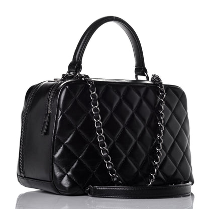 Chanel Lambskin Quilted Medium Trendy CC Bowling Bag Black 4 of 10