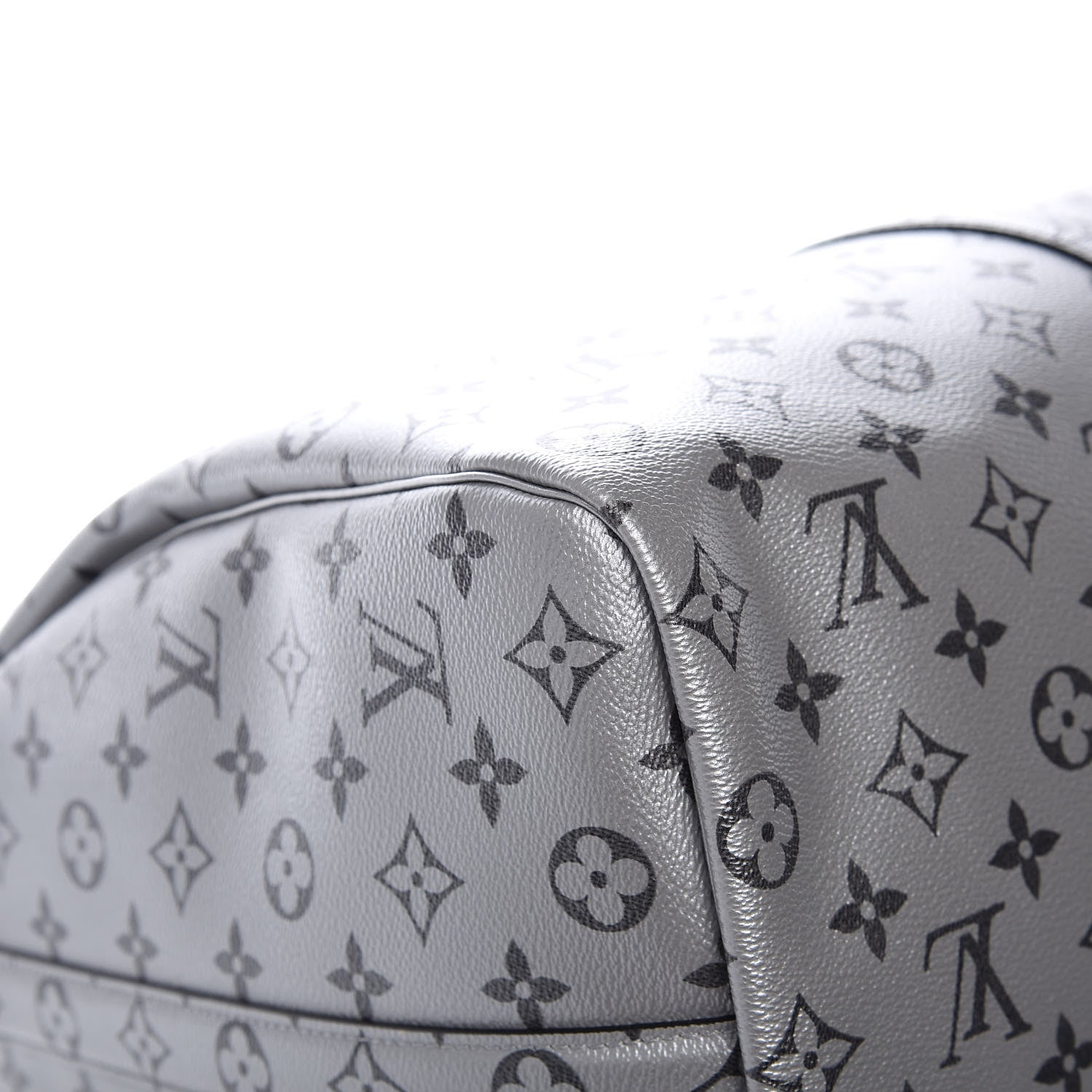 Louis Vuitton Metallic Monogram Keepall Bandouliere 50 Silver 13 of 14