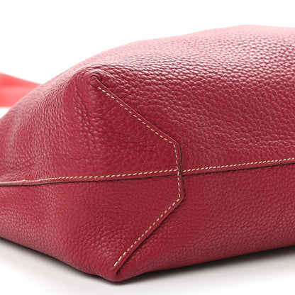 Hermes Taurillon Clemence Double Sens 36 Reversible Tote Rubis Bougainvillea 13 of 16