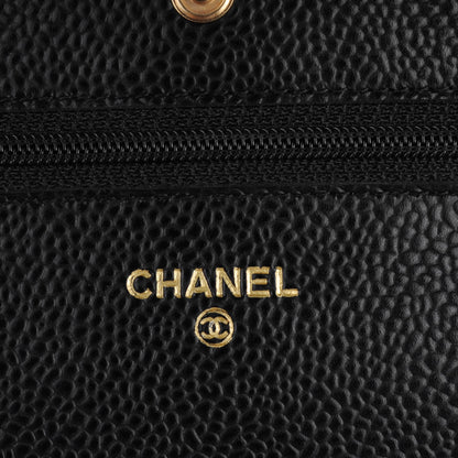Chanel Caviar Quilted Wallet On Chain WOC Black 6 of 8