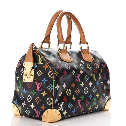 Louis Vuitton Monogram Multicolor Speedy 30 Black 3 of 12