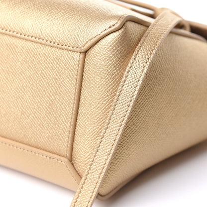 Celine Laminated Calfskin Nano Belt Bag Gold 10 of 10