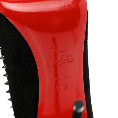 Christian Louboutin Veau Velours Anjalina 100 Pumps 40.5 Black Gun 6 of 7