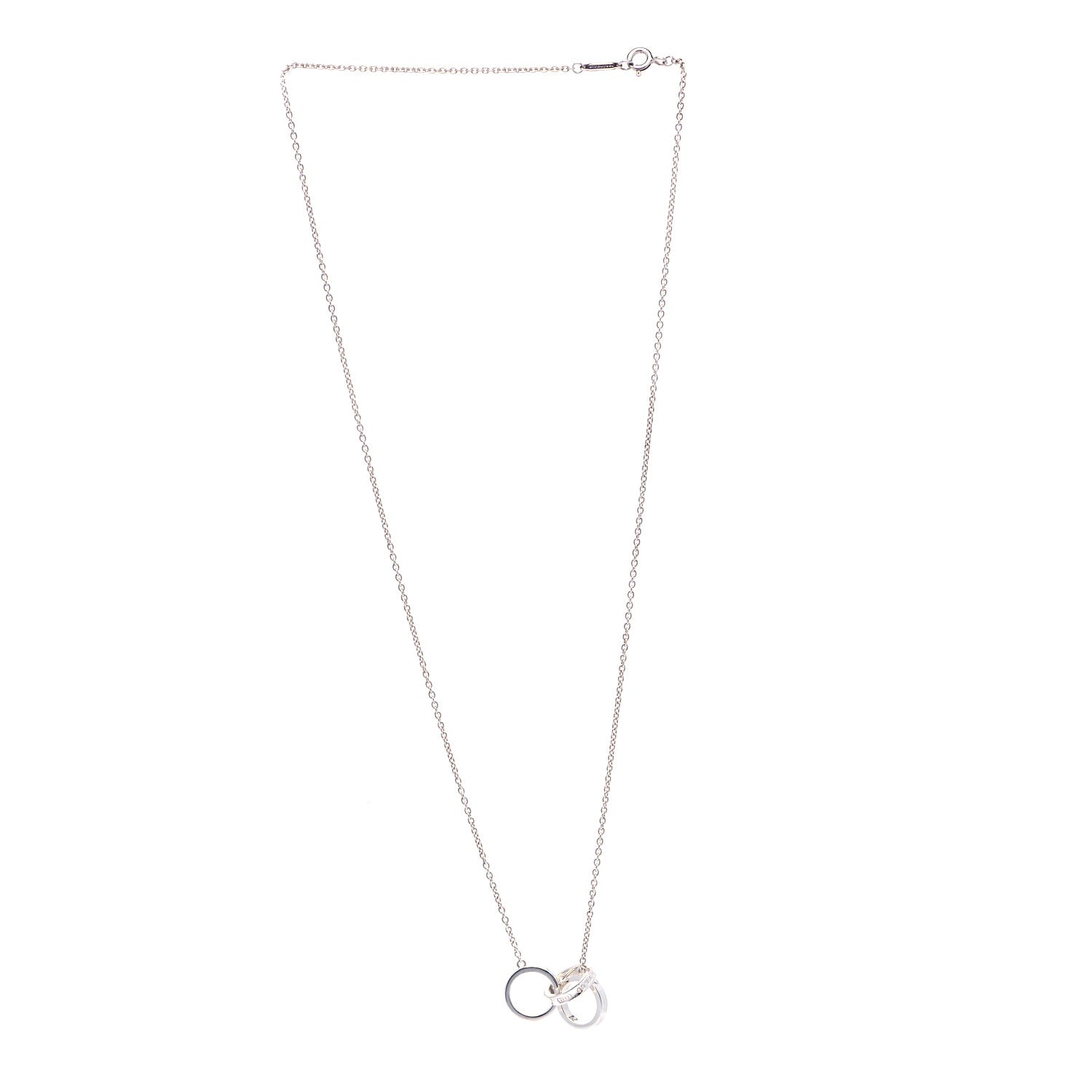 Tiffany Sterling Silver 1837 Interlocking Circles Lariat Necklace 2 of 6
