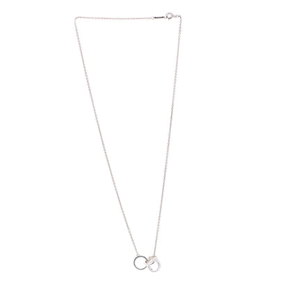 Tiffany Sterling Silver 1837 Interlocking Circles Lariat Necklace 2 of 6