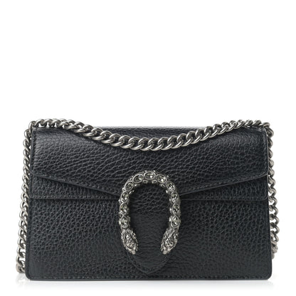Gucci Calfskin Super Mini Dionysus Shoulder Bag Black 1 of 9