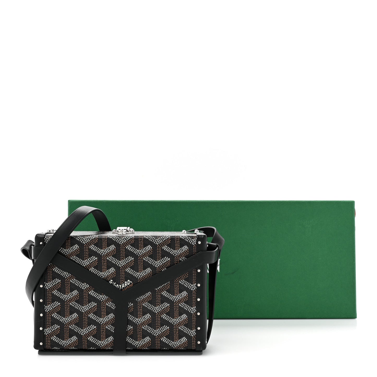 Goyardine Minaudiere Trunk Bag Black
