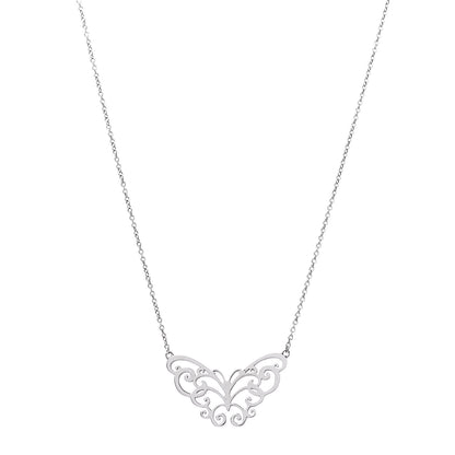 Tiffany Sterling Silver Enchant Butterfly Pendant Necklace 1 of 6