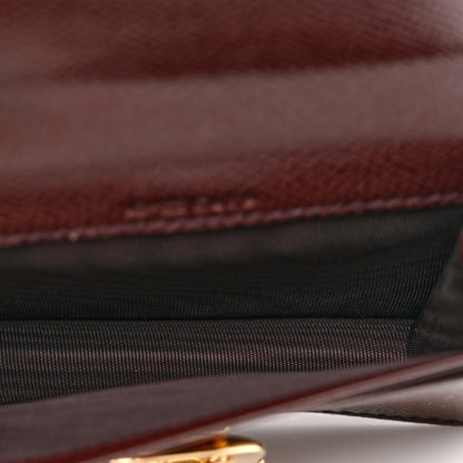 Salvatore Ferragamo Grained Calfskin Gancini Card Holder Brown 4 of 7