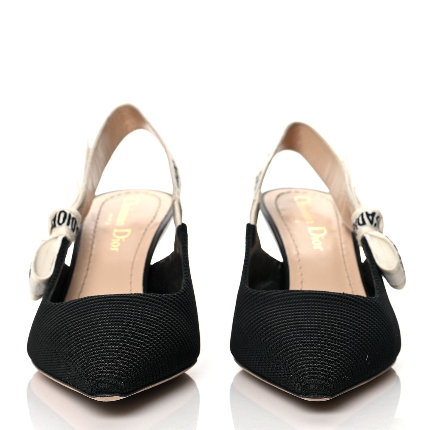 Technical Canvas Ribbon J Adior Slingback 65mm Pumps 36 Black